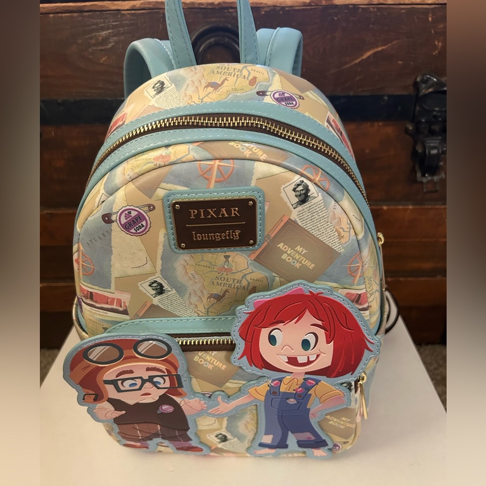 Loungefly Pixar UP Carl and Ellie Explorer Mini Backpack - NWT